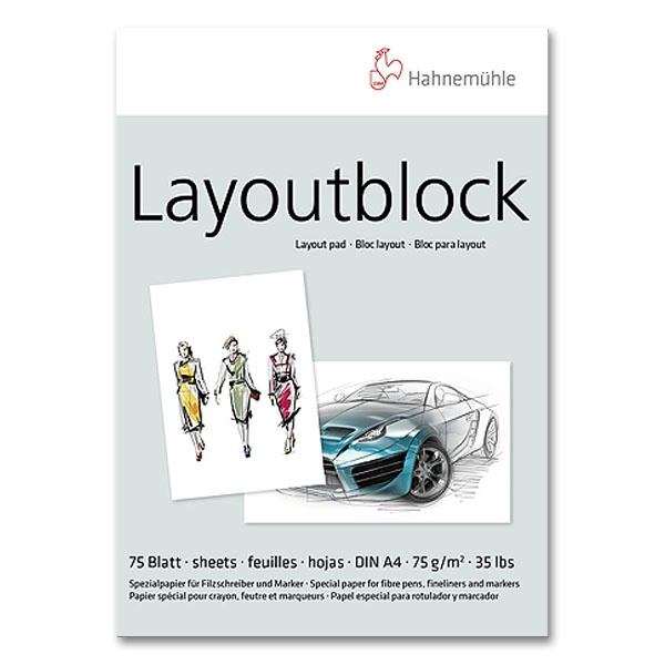 Layoutblock A4 Hahnemühle Markerblock Copic Marker Papier 75 Blatt Art.10625040 