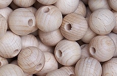 Wooden Beads Semi-Perforated