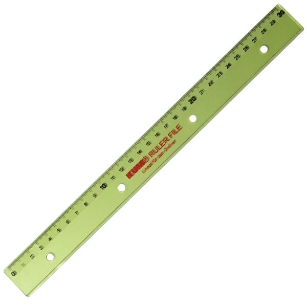 im Ordner abheftbar Ruler File Kunststofflineal 30 cm KUM L03 