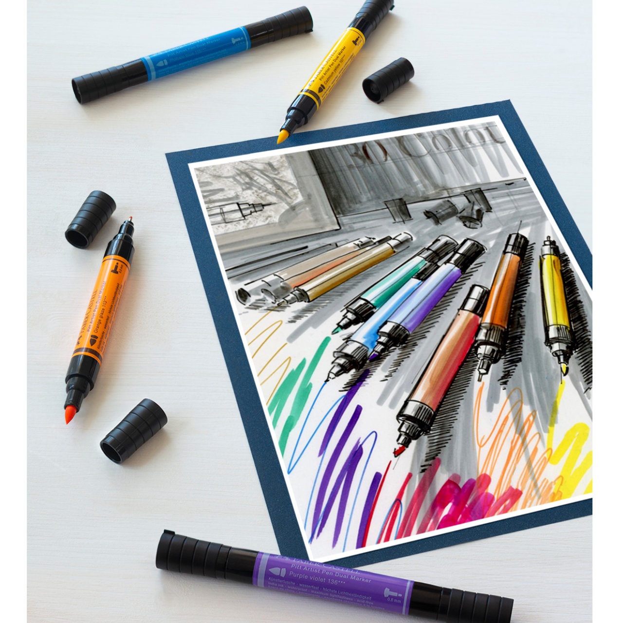 Faber-Castell Pitt Artist Pen Dual Marker Set - 10 pcs 0074/1620100