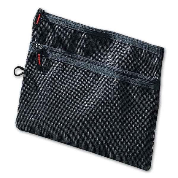 Mesh-bag black für B5, 300 x 220 mm Rumold 378465, gum. Netzgewebe