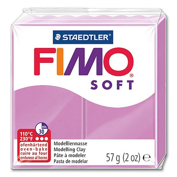 Fimo Soft 62 lavendel ofenhärtende Modelliermasse 57g 