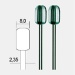 Cylindrical milling cutter (tungsten vanadium steel), 8 mm,