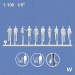 3D Figures 1:100 standing, white