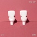 Toilet with cistern 1:25, white, 2 pieces