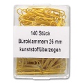 Paper Clips, plastic coating, yellow