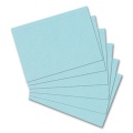 Index cards, DIN A5, lined, blue