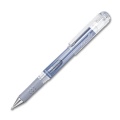 Pentel Hybrid Gel Ballpoint Pen metallic silver