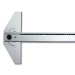 Aluminum T-drawing rail 100 cm