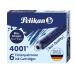 Pelikan ink cartridges 4001 TP/6 blue-black