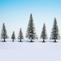 Fir with Snow and Base, 5 - 14 cm, 10 pcs.