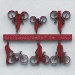 Bicycles with Cyclists, 1:200, darkred