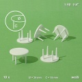 Table, round, with 4 legs, white, 1:50,  Ø 24 mm