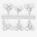 Bicycles with Cyclists, 1:200, white