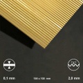 Corrugated Sheet Brass, Wave 2 mm