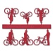 Bicycles with figure, 1:100, red