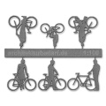 Bicycles with figure, 1:100, gray