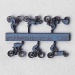 Bicycles type 2, 1:200, light blue