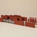 Fencing with Gates, Scale H0 / 1:87 / 1:100