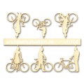 Bicycles with figure, 1:100, beige