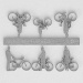 Bicycles with Cyclists, 1:200, lightgrey
