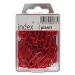 Paper Clips, plastic coating, red