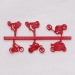 Motorcycles with figure, 1:100, red