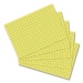 Index cards, DIN A6, squared, yellow