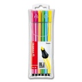 stabilo Pen 68 Kunststoffetui mit 6 Neonfarben
