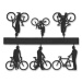 Fahrräder mit Figur, 1:100, schwarz