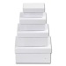 Schachteln aus weißem Karton, rechteckig