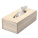 Wood cosmetic tissue box